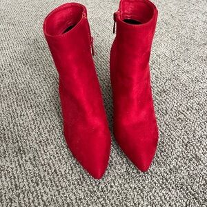 Dream Pairs Red Ankle Booties with Pointed Toe